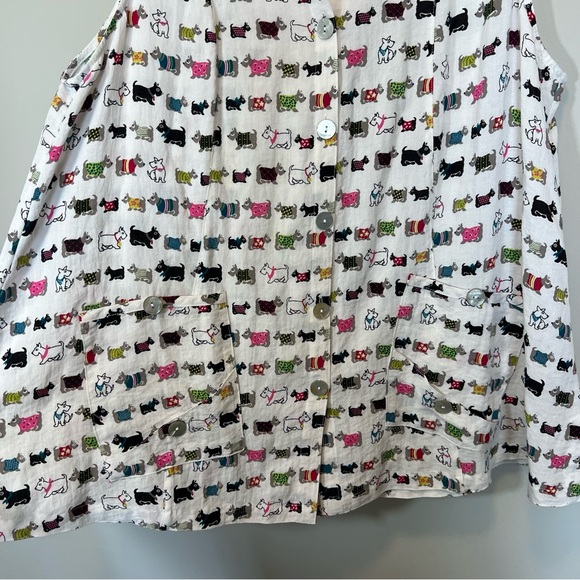 John Mark Novelty Scottie Dog Tank Top White 0X - Picture 4 of 10